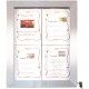 Securit RVS informatiedisplay met gekleurde LED's voor 4x A4 (excl. paal en voet)