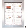 Securit RVS informatiedisplay met gekleurde LED's voor 4x A4 (excl. paal en voet)