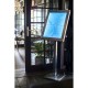 Securit RVS informatiedisplay met gekleurde LED's voor 4x A4 (excl. paal en voet)