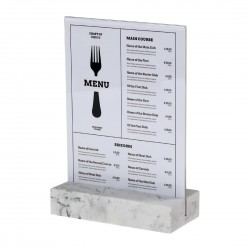 Europel Bordenhouder A5 Polystone Wit | DTM Primera Menukaarthouder