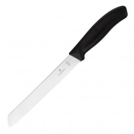 Victorinox Broodmes 21 cm Zwart RVS – Blisterverpakking