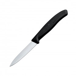Victorinox schilmesje 8cm zwart – RVS Zwitsers keukenmesje