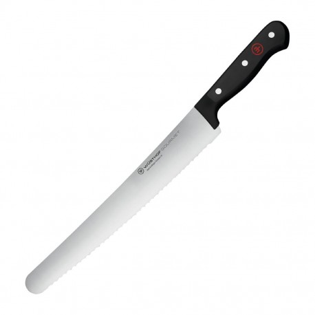 Wusthof Gourmet Gekarteld Gebakmes 25,4 cm – RVS, Zwart