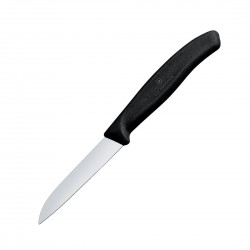 Victorinox recht schilmesje 8cm zwart – Zwitsers RVS schilmesje