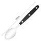 Olympia Taverna theelepels met zwarte handgrepen – RVS 18/0, 12 stuks