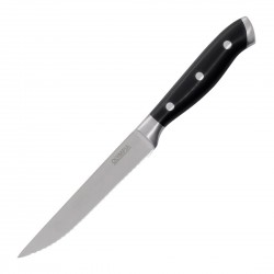 Olympia Premium Geklonken Steakmessen met Zwarte ABS Handvatten – Set van 6