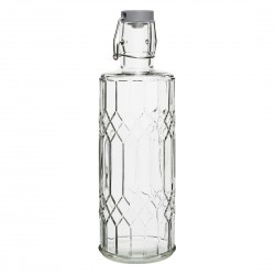 Olympia geo glazen waterfles met stop 1L (6 stuks)