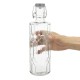 Olympia geo glazen waterfles met stop 1L (6 stuks)