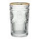 Utopia Rossetti Hiball Goud 36cl – Getextureerd Cocktailglas met Gouden Rand (24 stuks)