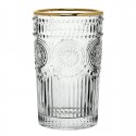 Utopia Rossetti Hiball Goud 36cl – Getextureerd Cocktailglas met Gouden Rand (24 stuks)