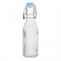 Olympia Geribbelde Waterflessen met Zwenktop 200ml (6 stuks) – Helder Glas