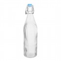 Olympia Geribbelde Schommeltop Waterflessen 1L (6 stuks) - Helder Glas