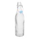 Olympia Geribbelde Schommeltop Waterflessen 1L (6 stuks) - Helder Glas