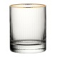 Utopia Hayworth Dubbele Ouderwetse Glazen Met Gouden Rand, 325ml (6 stuks)