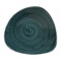 Churchill Stonecast Patina Rustic Teal Lotus Kom 23,5cm – Porselein Blauw (12 stuks)