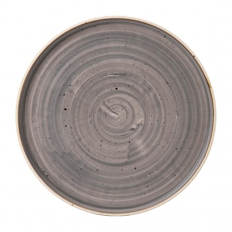 Churchill Stonecast Grey Bord Met Opstaande Rand 16cm - Set van 6