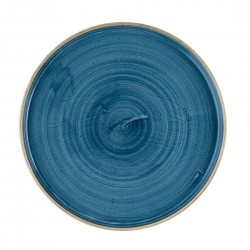 Churchill Stonecast Java Blue Bord met Opstaande Rand 25,9cm - Set van 6
