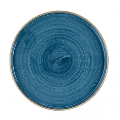 Churchill Stonecast Java Blue Bord met Opstaande Rand 25,9cm - Set van 6