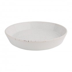 Olympia Cavolo Witte Gespikkelde Platte Ronde Kom 220mm - Set van 4