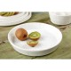 Olympia Cavolo Witte Gespikkelde Platte Ronde Kom 220mm - Set van 4