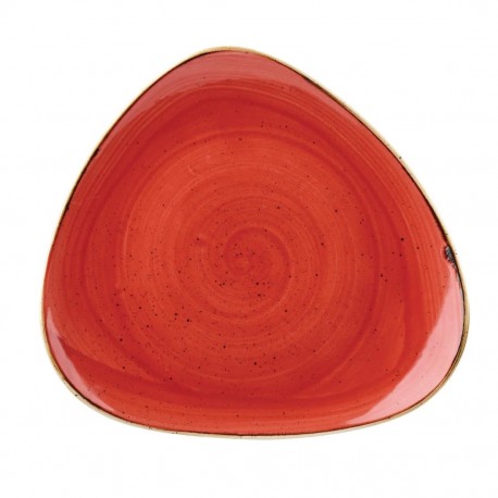 Churchill Stonecast Berry Red Lotus Bord 30,5 cm – set van 6 stuks