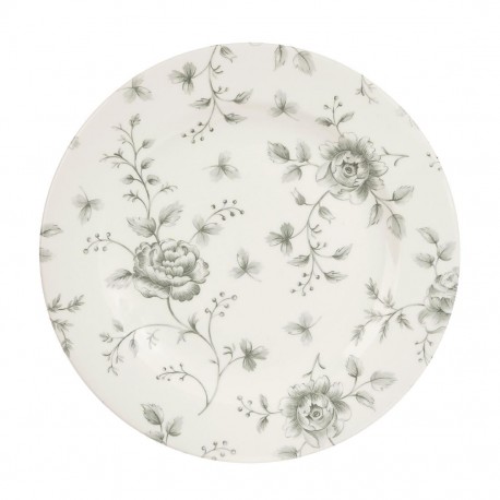Churchill Rose Chintz Grey Bord 21cm (6 stuks) - Porselein