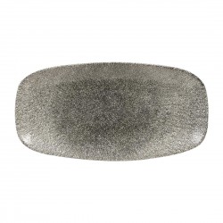 Churchill Raku Quartz Black ovaal bord porselein 29,8 x 15,2 cm - doos 12 stuks