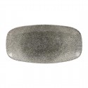 Churchill Raku Quartz Black ovaal bord porselein 29,8 x 15,2 cm - doos 12 stuks