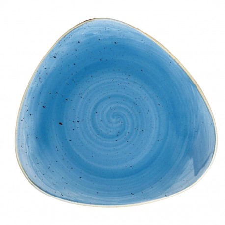Churchill Stonecast Cornflower Blue driehoekig bord 19,2 cm – set van 12 stuks