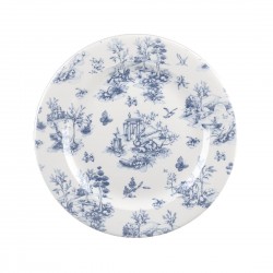 Churchill Toile Prague Bord 30,5cm – Set van 6 – Porselein Blauw