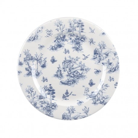 Churchill Toile Prague Bord 30,5cm – Set van 6 – Porselein Blauw