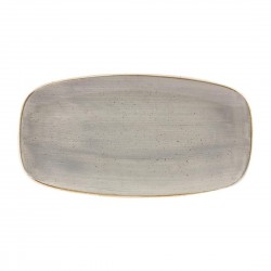 Churchill Stonecast Grey Chefs ovaal bord 35,2 x 18,7 cm – set van 6