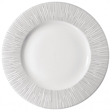 Churchill Bamboo porseleinen borden met brede rand, 301mm – set van 12