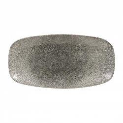Churchill Raku Quartz Black ovaal bord 35,2 x 18,7 cm - set van 6
