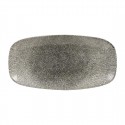 Churchill Raku Quartz Black ovaal bord 35,2 x 18,7 cm - set van 6
