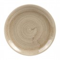 Churchill Stonecast Patina Antique Taupe Coupe Evolve Bord 16,5 cm - Porselein Bruin (12 stuks)