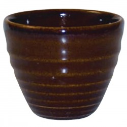 Churchill Cinnamon Ripple Dipper Pot 113ml - Bruin Porselein (12 stuks)