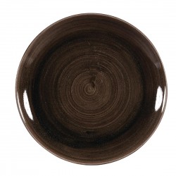 Churchill Stonecast Patina Black Coupe Borden 260mm – Porselein, Zwart (12 stuks)