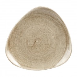 Churchill Stonecast Patina Antique Taupe Lotus Bord 19,7cm - Set van 12 - Porselein Bruin