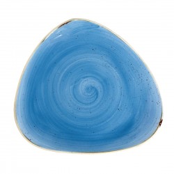 Churchill Stonecast Cornflower Blue driehoekig bord 31,1 cm (set van 6 stuks)