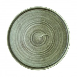 Churchill Stonecast Patina Burnished Green Bord met Opstaande Rand 25,9cm - Set van 6