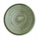 Churchill Stonecast Patina Burnished Green Bord met Opstaande Rand 25,9cm - Set van 6