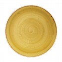 Churchill Stonecast Mustard Lotus Evolve coupebord 26 cm – set van 12 stuks