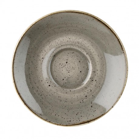 Churchill Stonecast Grey cappuccino schotel 15,6 cm - set van 12