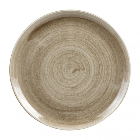 Churchill Stonecast Patina Antique Taupe Coupe Evolve Bord 32,4cm - Bruin Porselein (6 stuks)