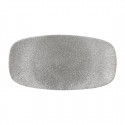 Churchill Raku Jasper Grey ovaal bord 29,8 x 15,2 cm - set van 12 stuks