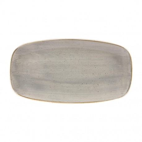 Churchill Stonecast Grey Chefs Ovaal Bord 29,8 x 15,2cm – Set van 12