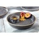 Olympia Cavolo Platte Ronde Kom 220mm – Porselein Grijs (4 Stuks)