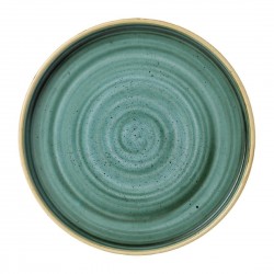 Churchill Stonecast Samphire Green bord met opstaande rand 22cm - set van 6 stuks
