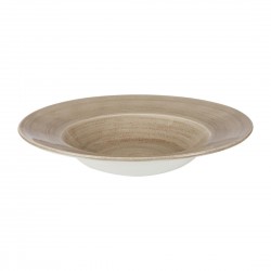 Churchill Stonecast Patina Antique Taupe Kom met Brede Rand Large 27,9 cm - Porselein Bruin (12 stuks)